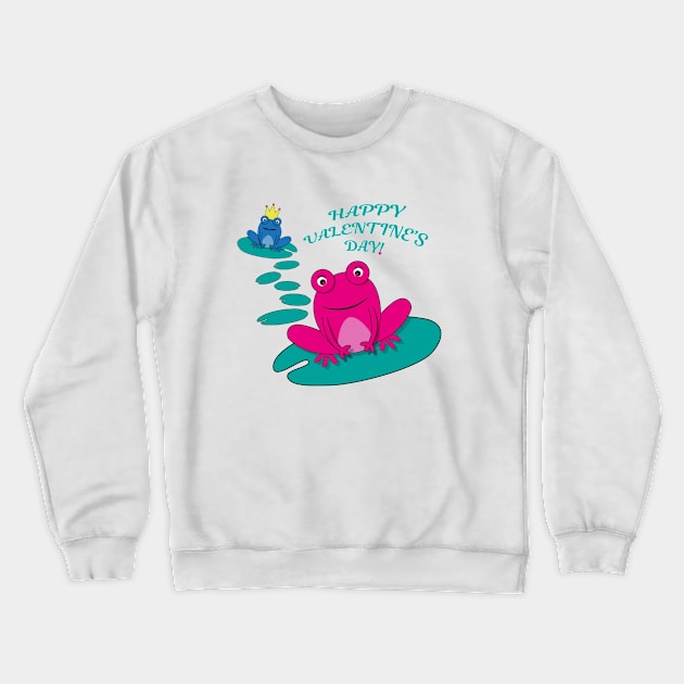 Frogs Valentine Crewneck Sweatshirt by PrintablesPassions